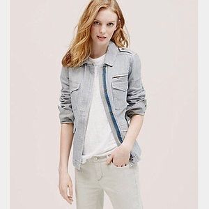 LOFT Railroad Stripe Utility Jacket Size S, LIKE NEW